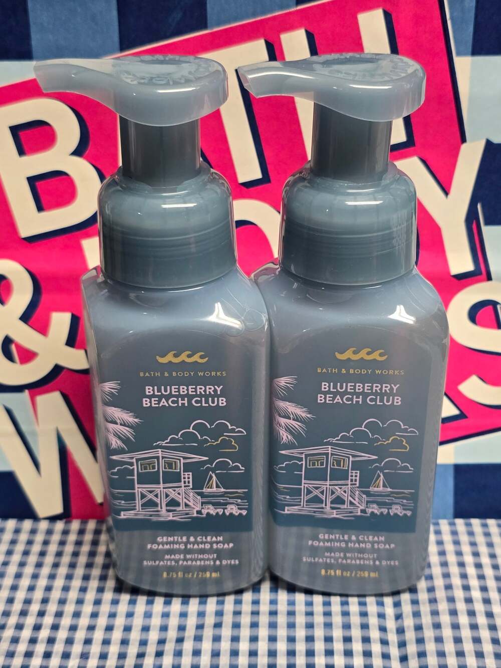 BBW Blueberry Beach Club Gentle & Clean Foaming Hand Soap 2 Pack